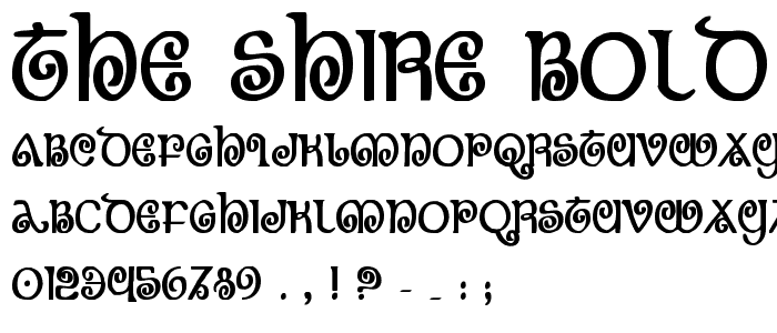 The Shire Bold Condensed font